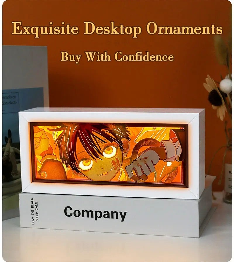 Bluejw Remote Control 3D Anime Night Light, LED Table Lamp Light Box - Home Decor Christmas Gifts - Image 1